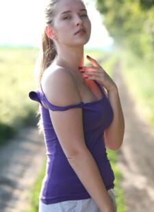 Pierced cutie Beverly A outdoors 01